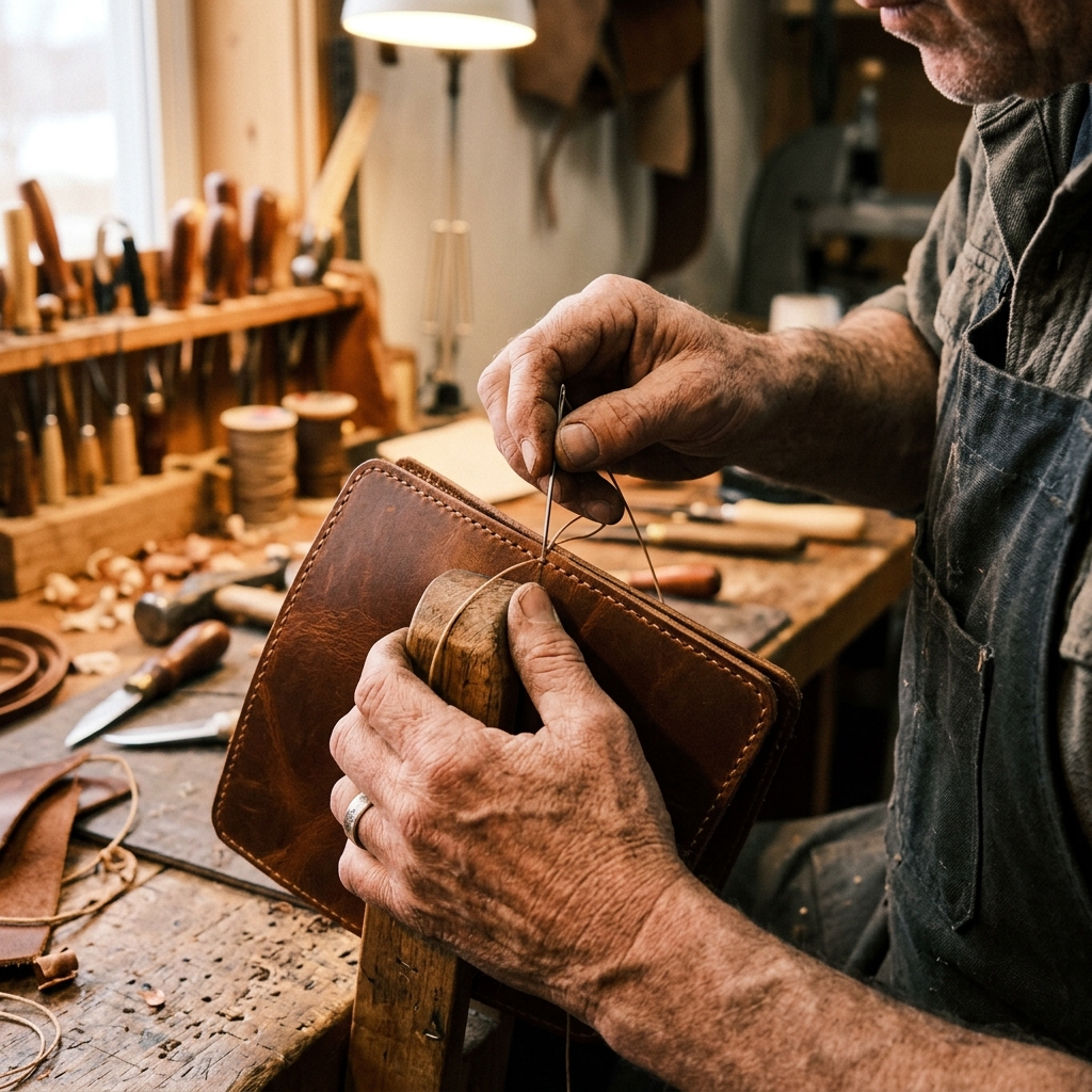 Stitching leather